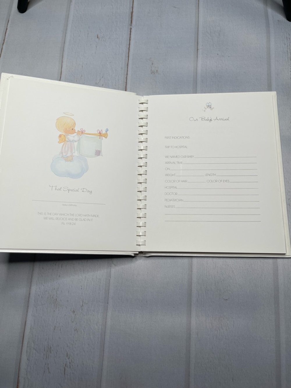 Vintage Precious Moments Baby Book Boy Keepsake 90s Pastel Scrapbook Album - Picture 7 of 14